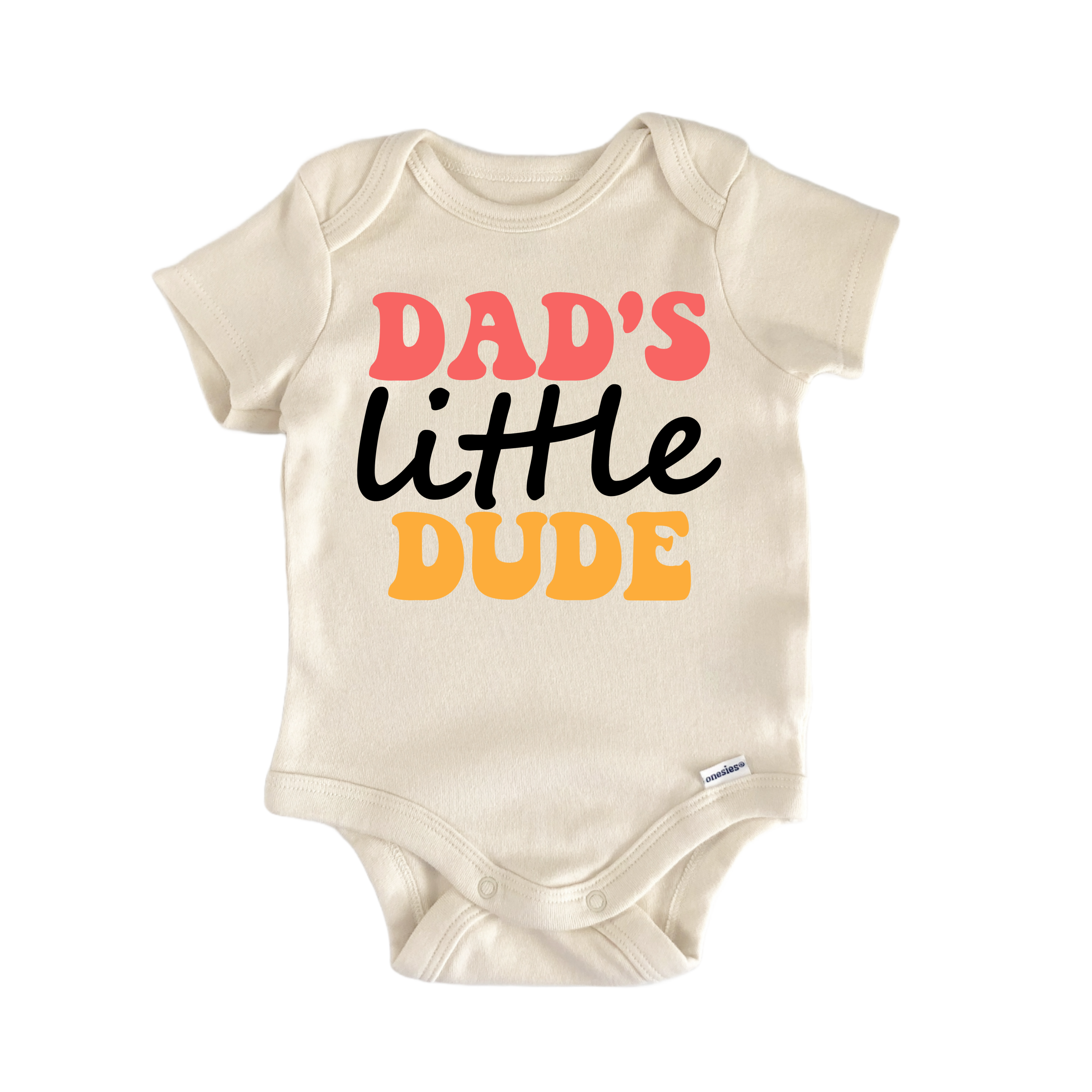 Dads Little Dude Fathers Day - Baby Bodysuit